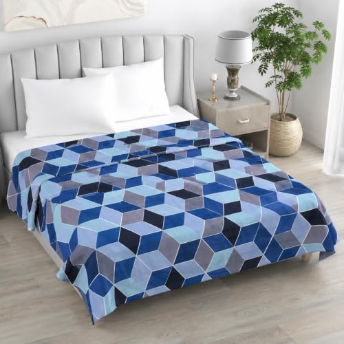 Image of Super Premium Quilt Cover Double Bed with Zipper Blanket Cover /rajai Cover /Comforter Cover /Duvet Cover King Size Soft Cotton Skin Friendly Stuff 90x100 Inches, Light Blue | TC - 300