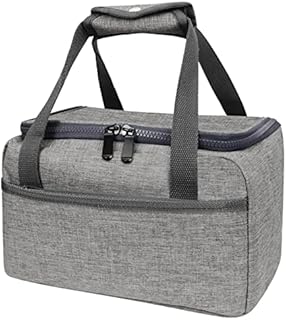 WWW Insulated Lunch Bag, Thermal/Cooler Lunch Tote Bag for Men and Women, Waterproof Leak-Proof Lunch Bag for Adults/Kids for Work, School, Picnic, Gray