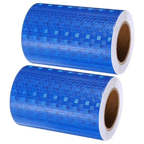 Ruban réfléchissant bleu 10,2 cm x 5 m | Idéal pour sécuriser vos remorques et sorties de garage