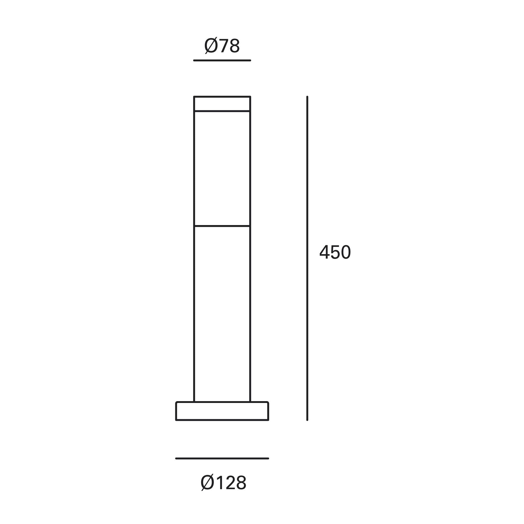 FORLIGHT Koral (4uds) Baliza Exterior para Jardín Resistente al Agua IP55. Poste de Luz para Sendero y Camino. Lámpara Bolardo de Acero Inoxidable Gris Urbano 23W. Farolillo Moderno Zonas de Paso