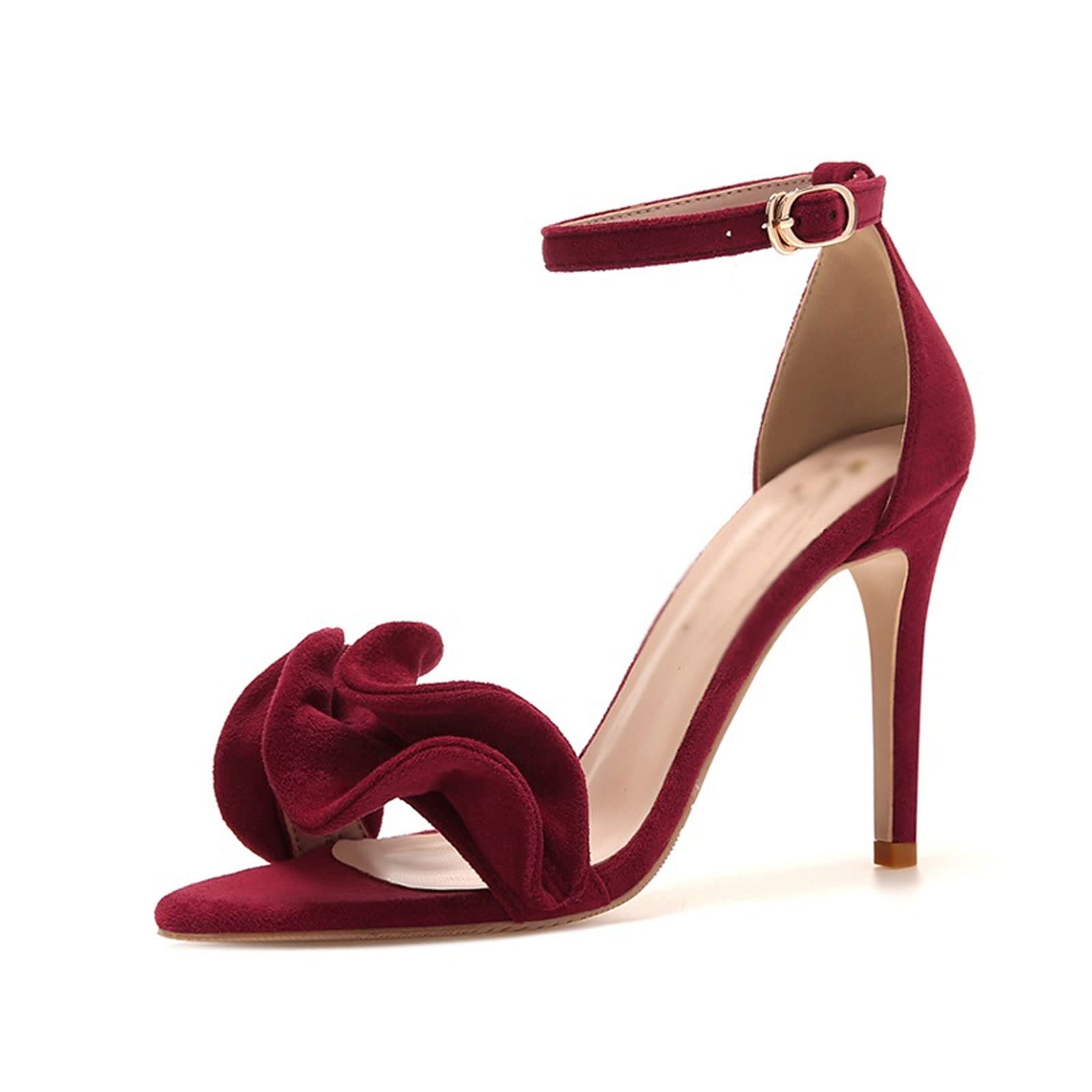 YAGUMO Pumps High Heels for Women, Ladies Sandals Women's Summer Pumps Thin High Heels Ladies Luxury Open Toe Dress Shoes Trend Shoes (Color : Dark blue, Size : 36)