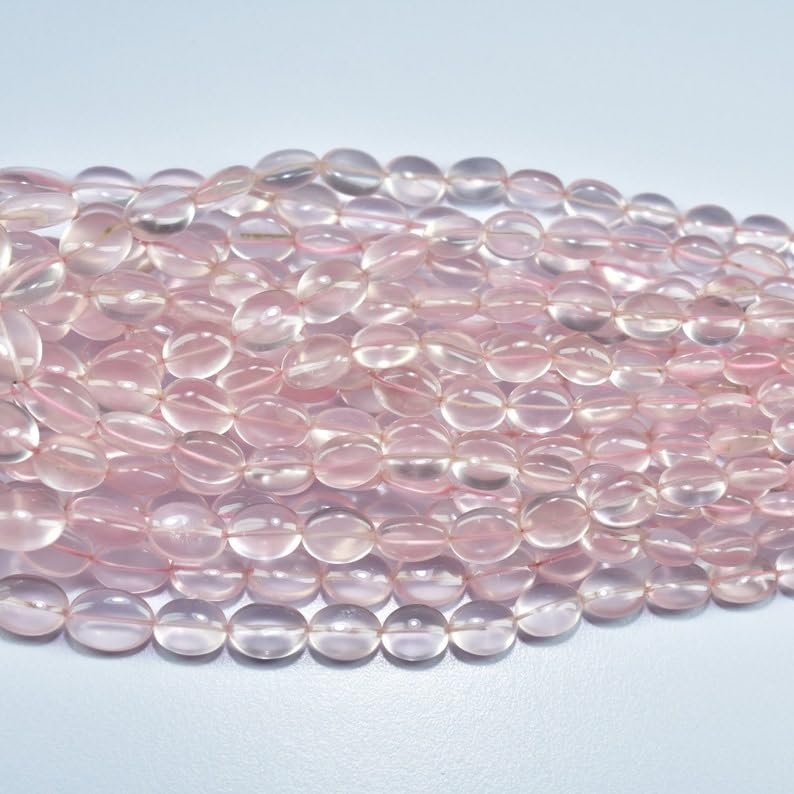 Naturalny kwarc różany owalne fasetowane koraliki 6,5 x 8,5-9,5 x 12,5 mm 40 cm długi sznurek tworzenie biżuterii koraliki z kamieni szlachetnych do naszyjnika bransoletki