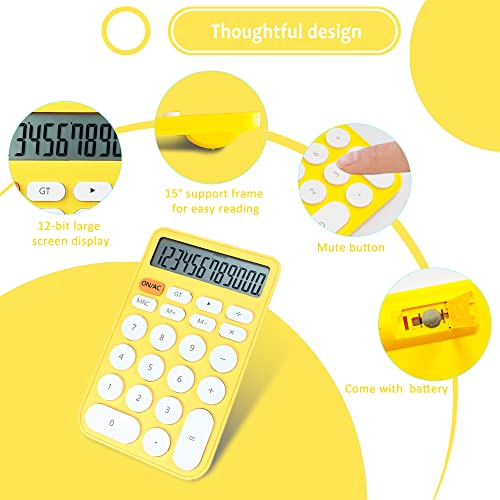 Image of VEWINGL Standard Calculator, 12 Digit Large Display Desktop Calculator with Big Buttons for Office, School, Home & Business