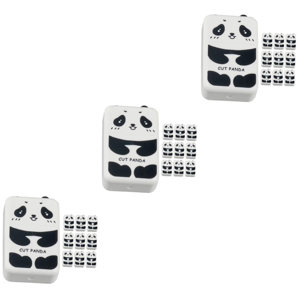 HOMSFOU 3 Ensembles Gomme Panda Gommes Panda Gamme D'art Pour Le Dessin À Dessin Professionnelle Papeterie D'anniversaire Caoutchouc 10 Pièces * 3