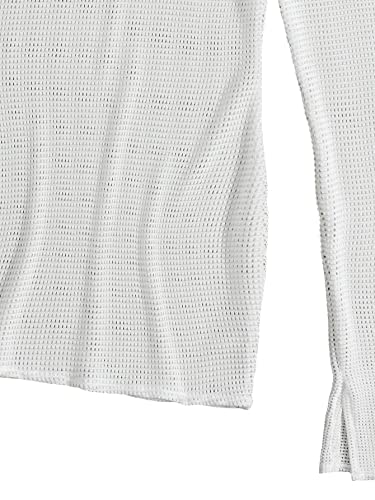 GORGLITTER Women's Crochet Bikini Cover Up Dresses Long Sleeve Beach Bathing Suit Swimsuit Coverups Dress Summer 20254