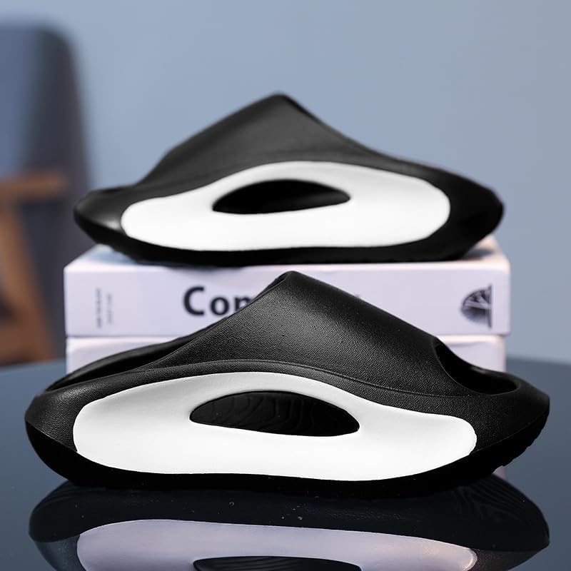 Men's fashionable slippers - Thick-soled slip-on sandals with EVA sole. Comfortable and lightweight. Suitable for daily indoor and outdoor wear.
