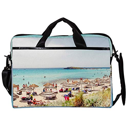 Maletín para portátil de 14" 15" y 15.4" funda bandolera porta ordenador messenger de playa