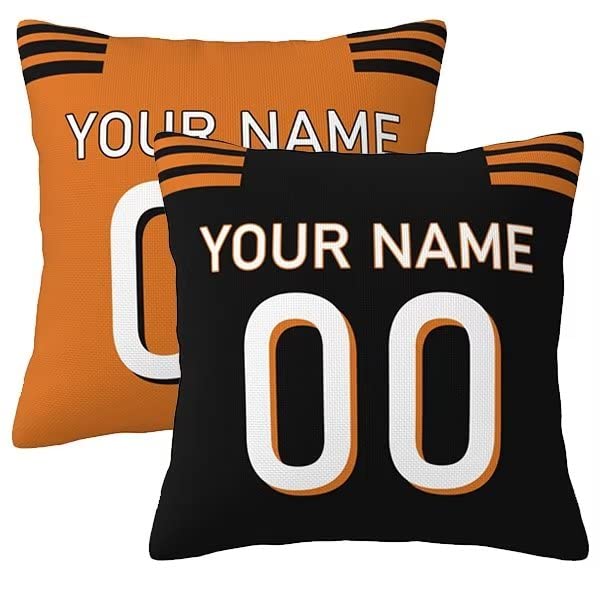 Slaccvd City Custom Throw Football Pillow Cases(2Packs) Personalized Design Any Name and Number 18