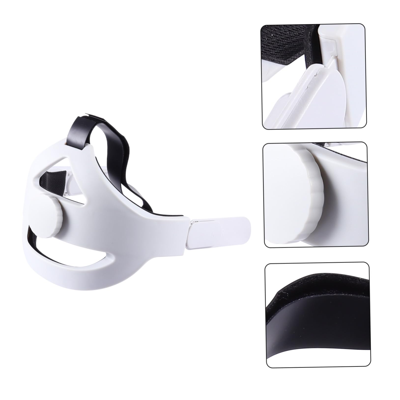 Sewroro Vr Headset Kopfband mit Kopfpolster Verstellbar für Vr Brille 2 Rutschfestes Schutzband aus Abs Kunststoff 360° Drehbarer Knopf Komfortables Vr Zubehör für Langanhaltenden Halt