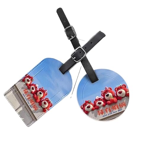 ロッツォ・ハグベア 荷物タグ ネームタグ ラゲージタグ ラゲッジタグ 荷物ラベル バッグタグ スーツケースタグ ネームラベル スーツケース バッグ用 名刺ホルダー 出張用タグ ラベルカード 旅行用品 出張,1