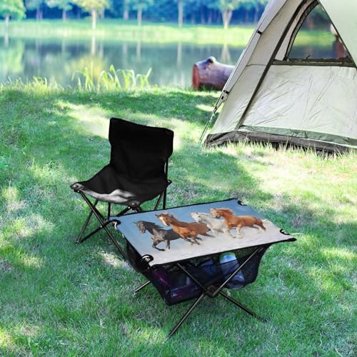 Mesa Plegable SDMKA para Camping, Playa y Picnic - Mesa Lateral Portátil con Bolsa Durable miniatura 5