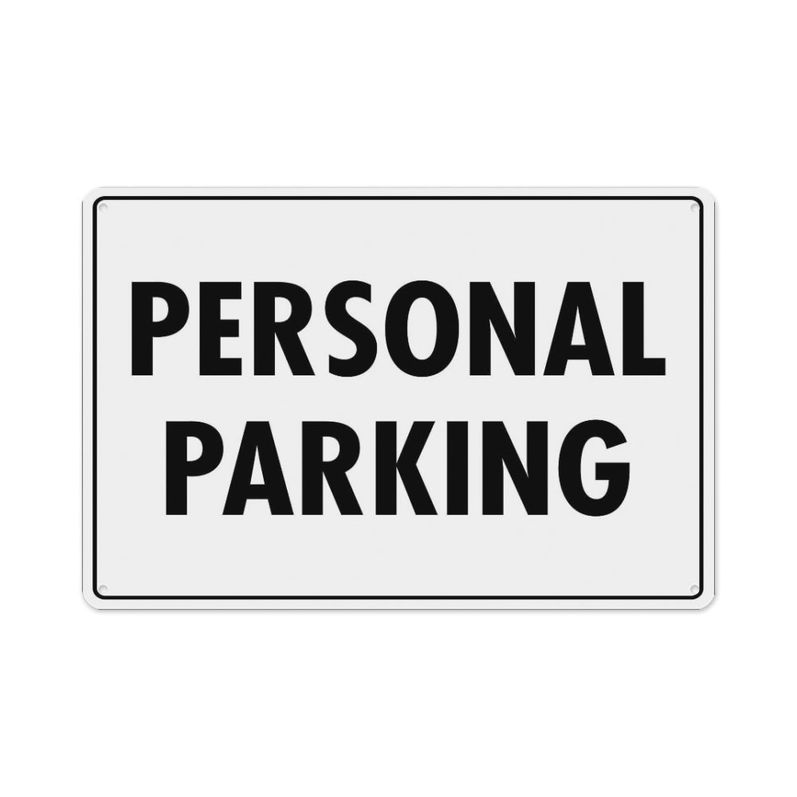 Peiyeety A08 Personal Parking Sign Aluminum Tin Warning Signs For Home Outdoor Garden 12X16 Inches