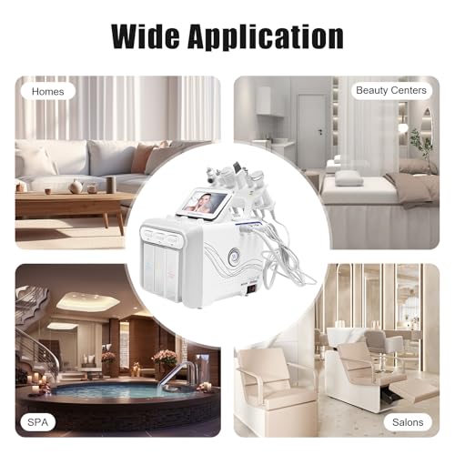 Bacocoo 6-in-1 Hydrogen Oxygen Facial Machine, Professional Blackhead Removal, Deep Cleansing & Hydration, Whitening Skin Care Device, SPA Beauty Tool with 6 Pro Heads. (110V 80W, White) - Image 7