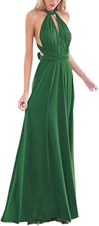 Women Transformer Evening Long Prom Dress Multi-Way Wrap Convertible Floor Length Wedding Halter Maxi Gown High Elasticity - Buy now