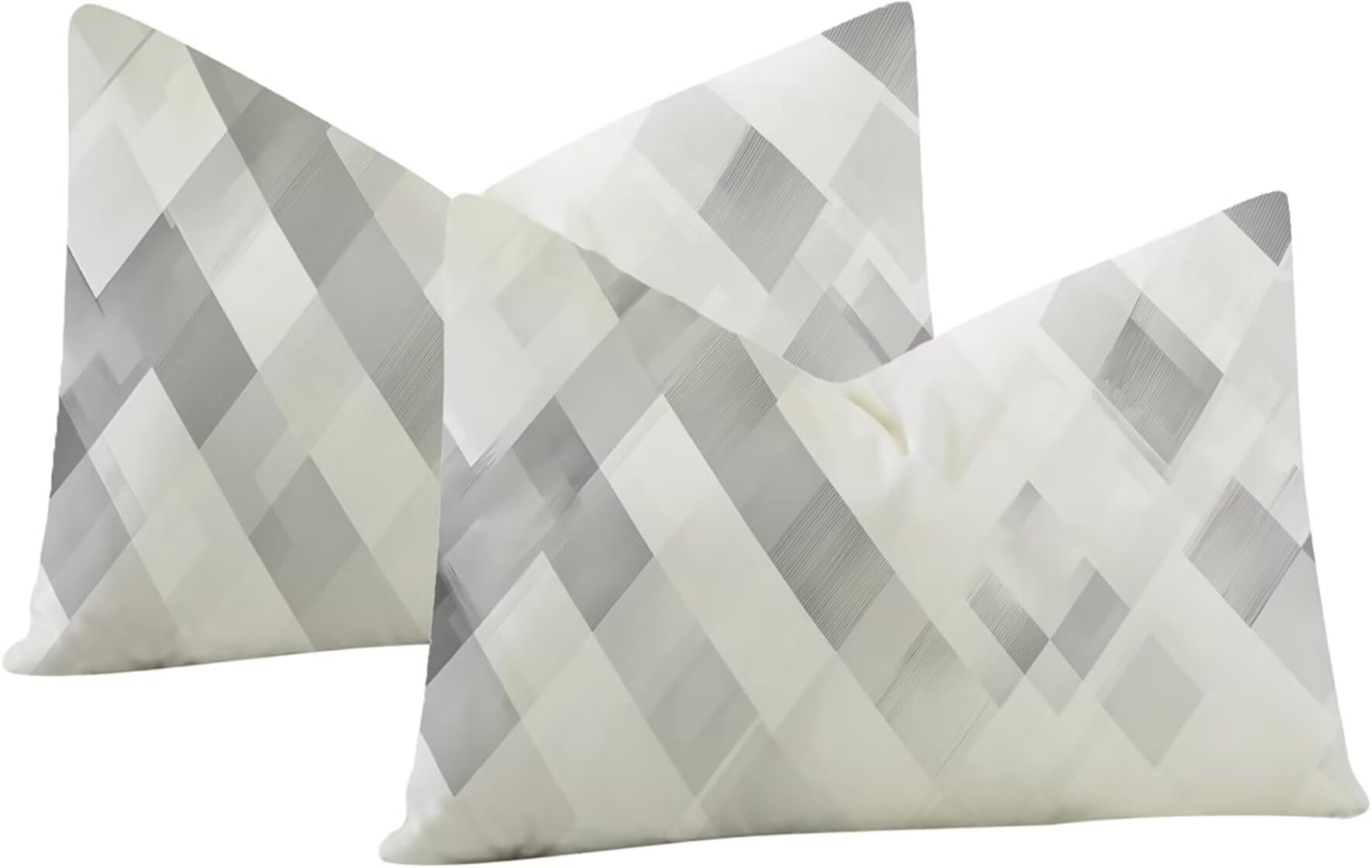 Housse de coussin velours blanc 50x90cm fermeture invisible pour canapé confortable
