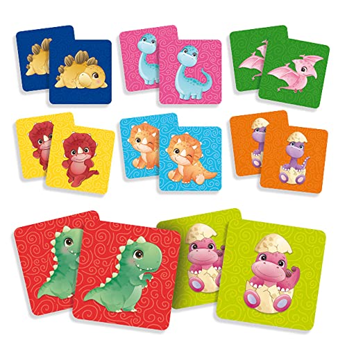 Lisciani – Baby Dinoland – 3 Spiele in 1 – Lernspiele – Rätsel – Memo – Logik – Dinosaurierspiele – Für Kinder von 1 bis 4 Jahren – CAROTINA BABY