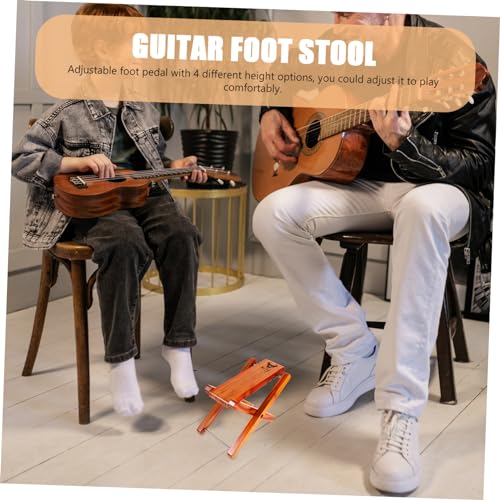 Vaguelly Escabelo Ajustável Em Altura Banquinho Para Guitarra Em Madeira Rodapé De Banco De Guitarra