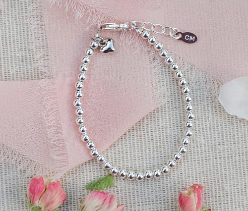 Cherished Moments Sterling Silver Stackable Matching Mom & Me Bracelets with Heart Charm for Babies, Infants, Toddlers and Little Girls3