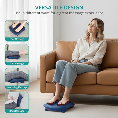 Image of Nekteck Shiatsu Foot Massager with Heat for Neuropathy, Plantar Fasciitis | HSA Eligible FSA Electric Foot Massager Machine for Pain Relief and Circulation, Ideal Gifts for Women Man Her Him Dad
