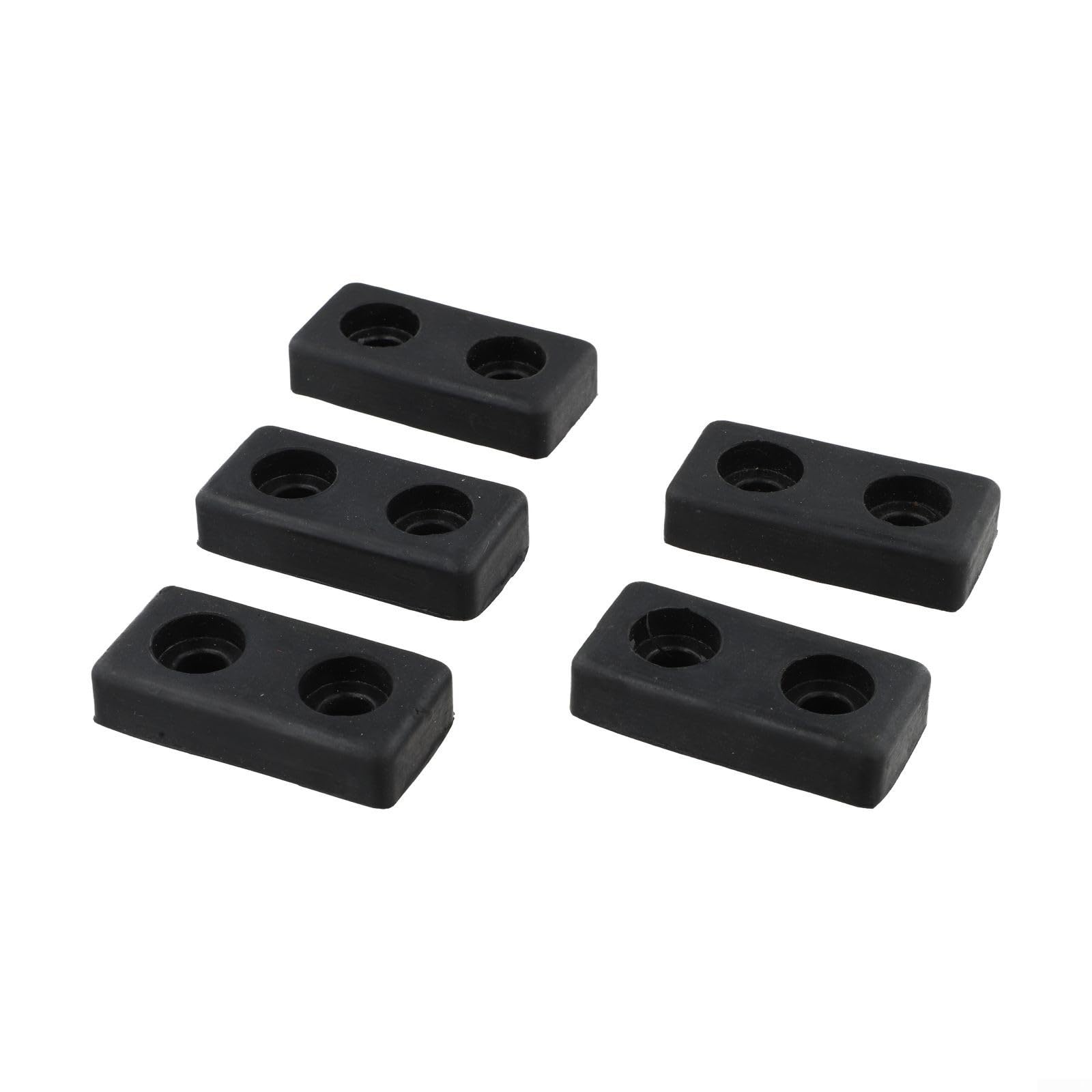 Set of 5 Rubber Shock Absorbing Feet Bumpers for Fitness Equipment Stability