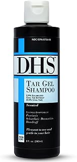 DHS Person & Covey, Inc T Gel Shampoo - Anti Dandruff Shampoo, Mildly Scented Psoriasis Shampoo - Refined Coal Tar Shampoo Gel Formula, Scalp Psoriasis Shampoo, Deep Cleansing Rich Lather - 8 Fl. Oz.