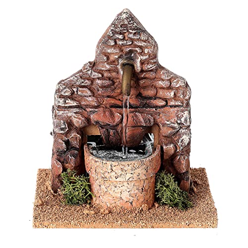 Holyart Brunnen aus Terrakotta 13x12x12 cm