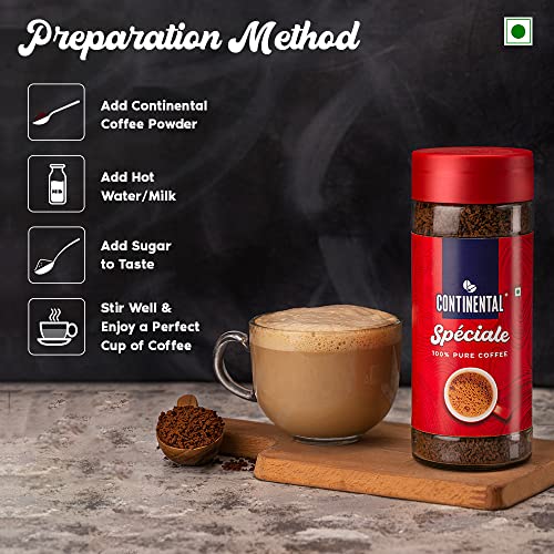 Image of Continental Coffee Speciale Instant Coffee 100Gm Jar + Temperature Display Coffee Mug 450Ml Combo|100% Pure Coffee Powder|Travel Mug|Hot & Cold Flask |