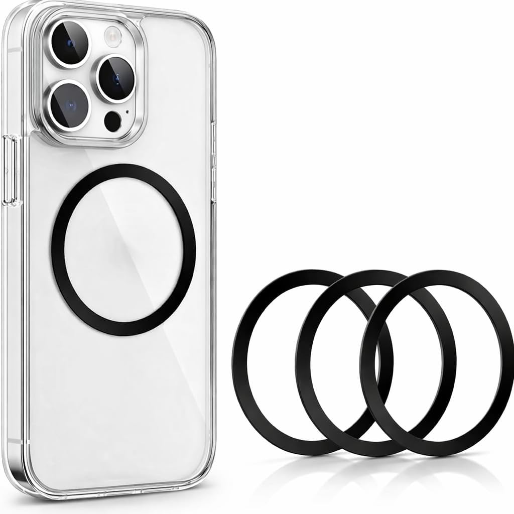 Universal Metal Ring Sticker for Wireless Charging Alignment | Non-Magnetic Metal Ring (No Magnet Inside) | Ultra-Thin 0.4mm | for iPhone, Samsung & Android Phone Covers (3)-image-21