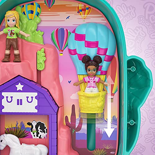 Polly Pocket GKJ64 - Ananas Tasche, tragbare Schatulle mit Zubehörteilen & GKJ46 - Kaktus Reiterhof Schatulle mit 2… – Bild 8
