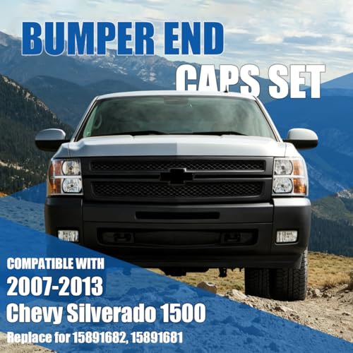 SHENGXUAN Pair Front Bumper End Cap for 2007-2013 Chevy Silverado 1500 by SHENGXUAN - Used condition - Image 2