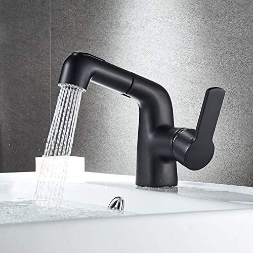 Robinet de lavabo en laiton massif Nero, mitigeur d'évier au design contemporain