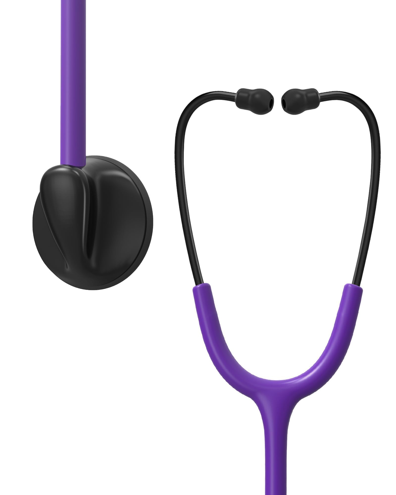 Clairre - Single Head Stethoscope for Doctors, Nurses, Nursing School Students, Medical and Home Use with Accessories Name Tag, FSA HSA Friendly (Purple Tube, No-picture-15