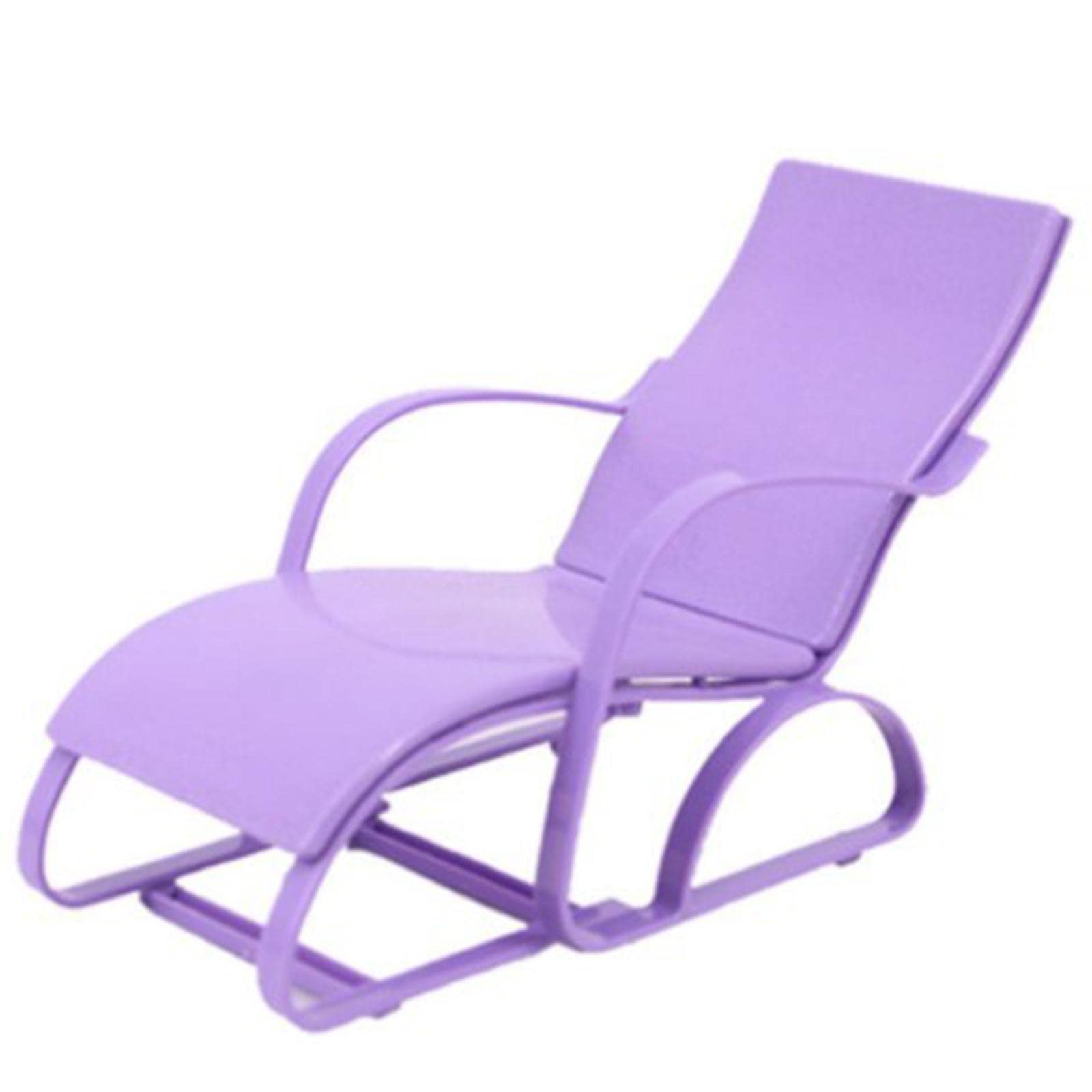 KiBcsLic Miniature Chair for 1:6 Scale Dollhouses, Purple