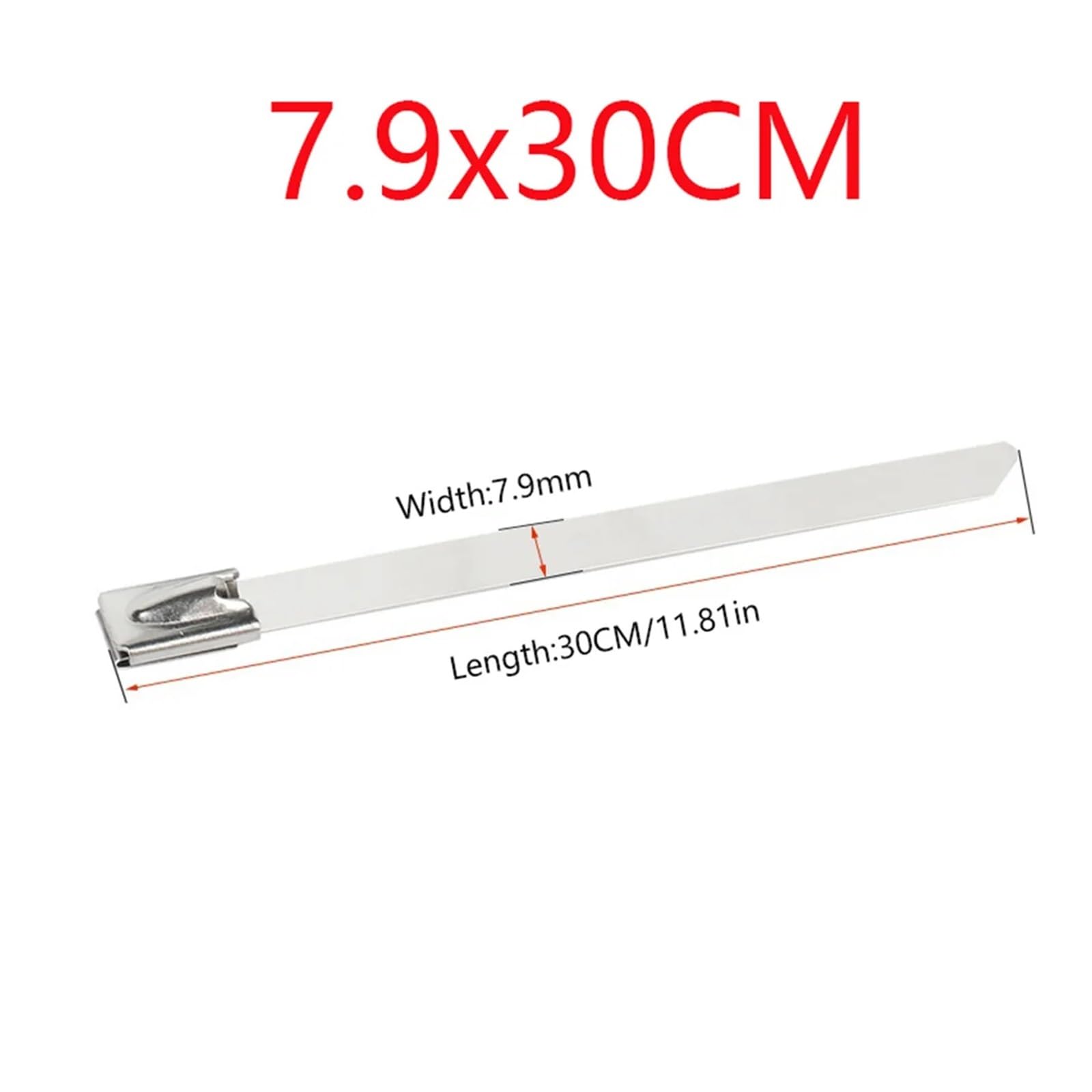 10 bridas for cables autoblocantes de acero inoxidable 304.