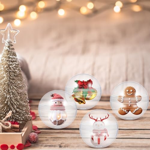 Cápsulas redondas de plástico translúcido para almacenamiento de regalos 4