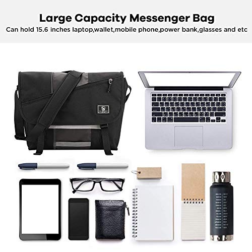 Bolso Mensajero OIWAS de Lona Resist. 15" Laptop miniatura 6