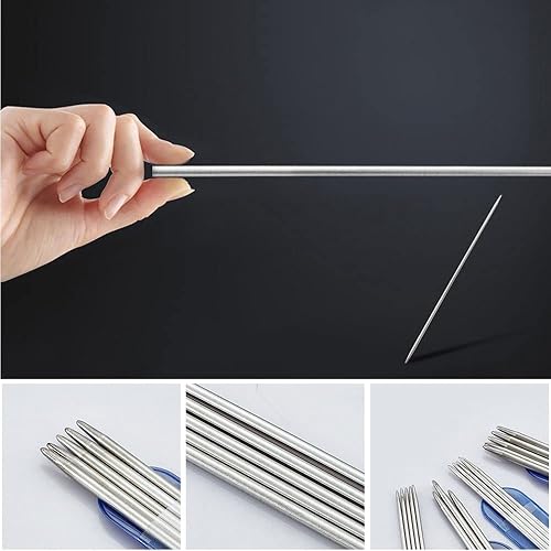 Miniatura 6 de YITAQI Suéter de tejido de metal para manualidades, agujas de tejer, accesorios de costura (0.079in)