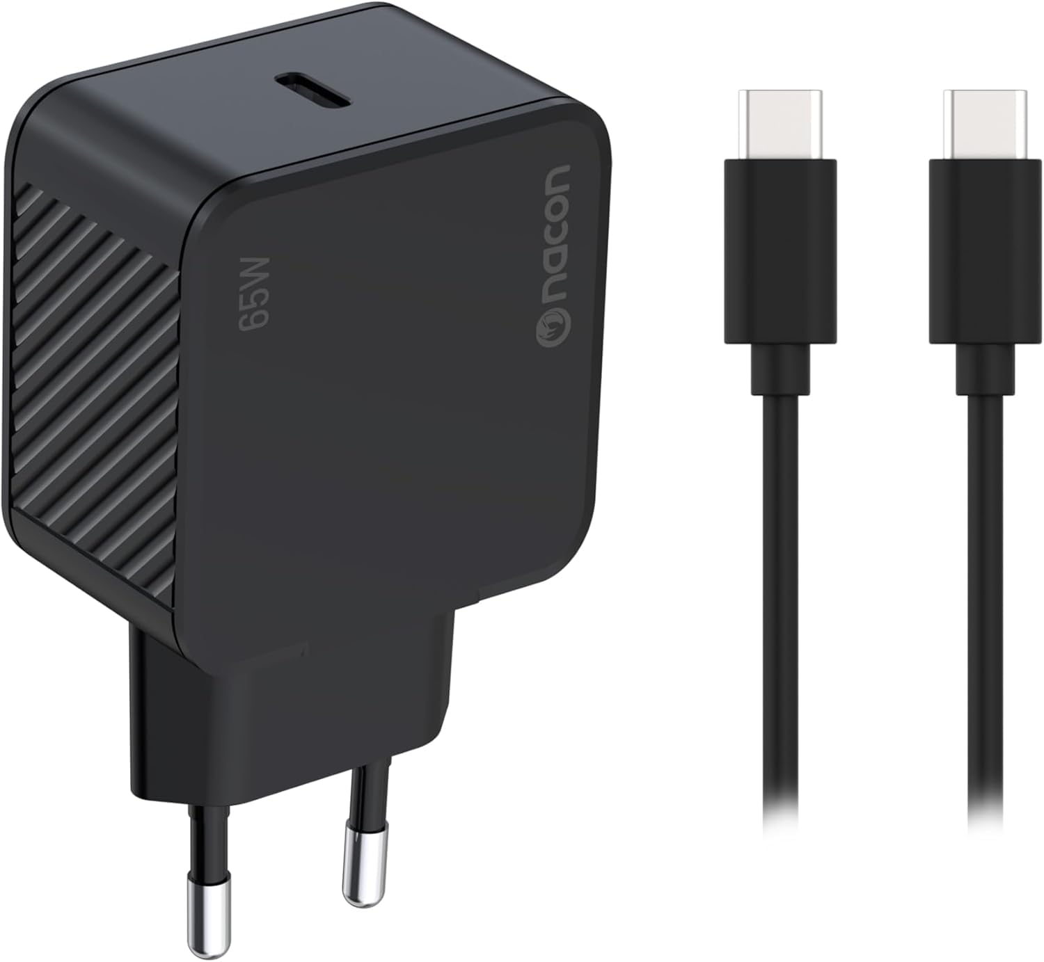 NACON Ładowarka do ROG Xbox Ally i Ally X, zasilacz 65W z Power Delivery, szybkie ładowanie, kompatybilna z PC, smartfonem, przełącznikiem. Kabel USB-C 1,5 m w zestawie - XBXROGADAPT65