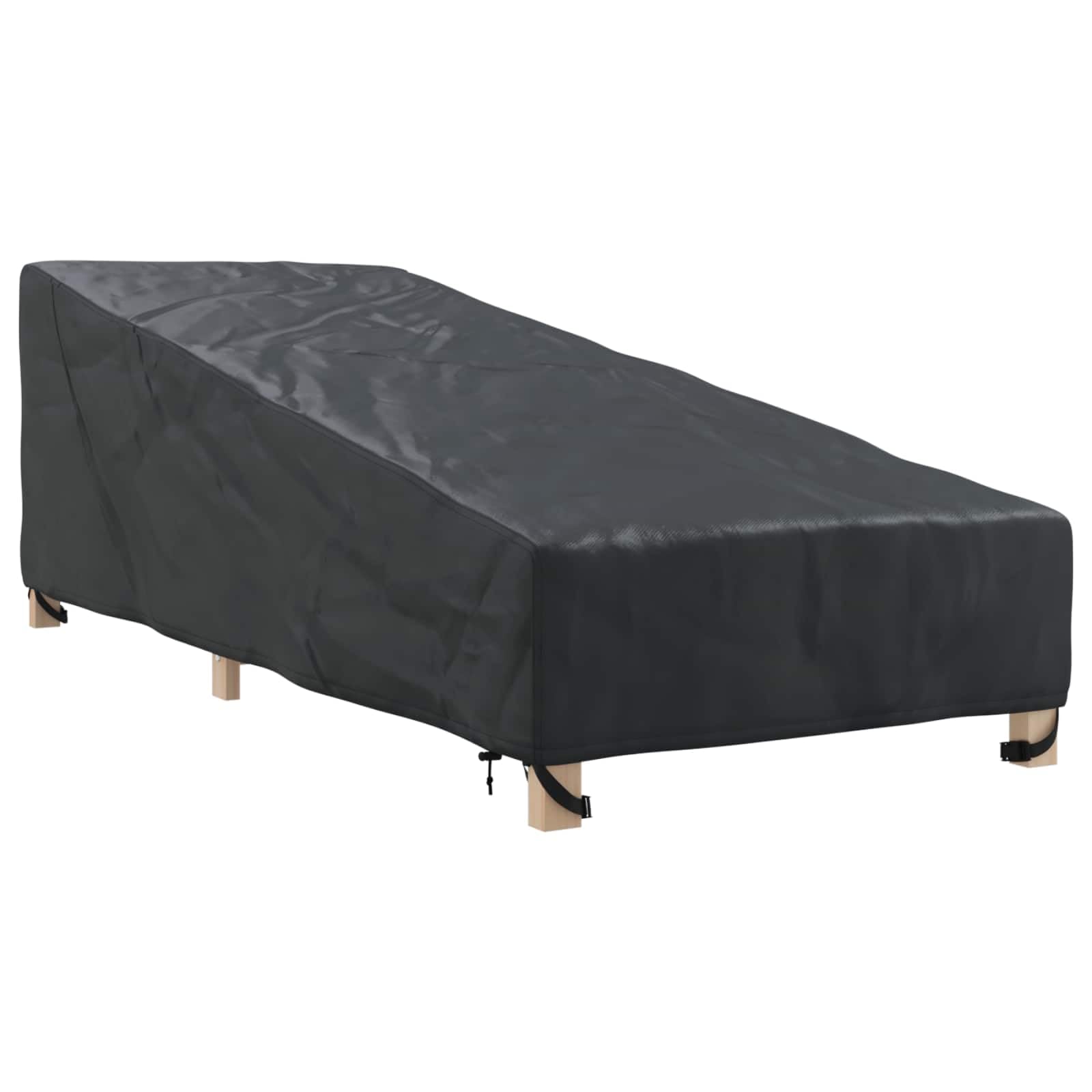 Custodia protettiva per mobili da giardino in tessuto Oxford 420D, nero, 203 x 81 x 63 cm, impermeabile, resistente alle intemperie, protezione UV, per set di sedie, divani, tavoli