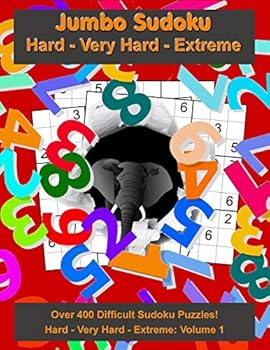 Paperback Jumbo Sudoku: Hard - Very Hard - Extreme: Volume 1 Book