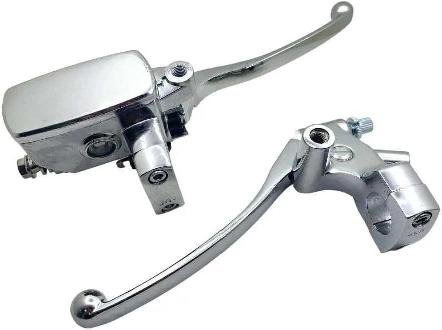 Motorcycle Handlebar LeversLever Universal Ch&Rome 25MM Motorcycle Brake Clutch Lever Master Cylinder Reservoir for Steed 400 600 for Shadow 1100 for Magna 250 750