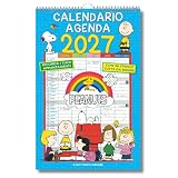 EURO PUBLISHING Calendario Agenda Peanuts 2026 - Producto Oficial - 29 x 44 cm - En Idioma Italiano