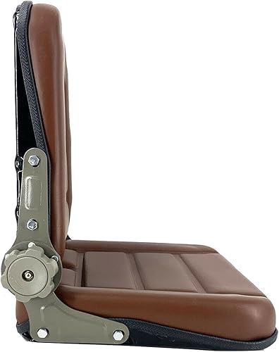 Miniatura 6 de Asiento universal para carretilla elevadora para cortacésped de jardín, asiento de suspensión plegable estilo Komatsu con reposabrazos y pista