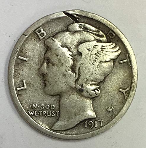 1917 P Mercury Dime 90% Silver 10c VG