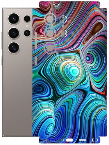 Image of AtOdds - Full Body Back Screen Guard Protector Film - Lamination Wrap Skin Sticker Compatible with Samsung Galaxy S24 Ultra | Scratchproof Matte Finish (Water Paint)