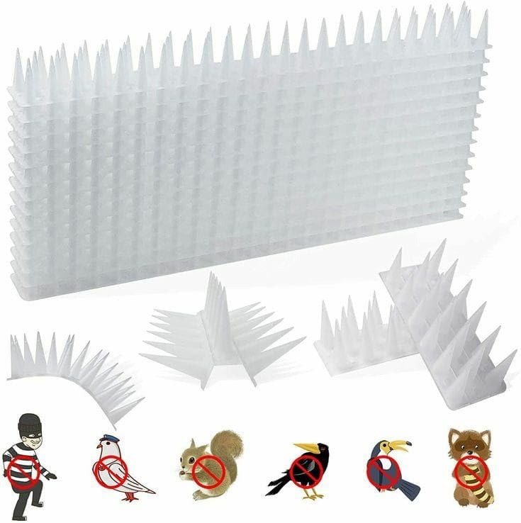 PARC Anti Bird Plastic Spikes for AC Balcony Railing Window Home Protection from Pigeon Dog Monkey Crow Kabootar (Transparent, 10)-image-10