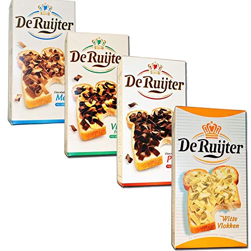 Vorteilspaket - De Ruijter Vlokken - Schokoflocken I 4 x 200g Schokostreusel I Hagelslag
