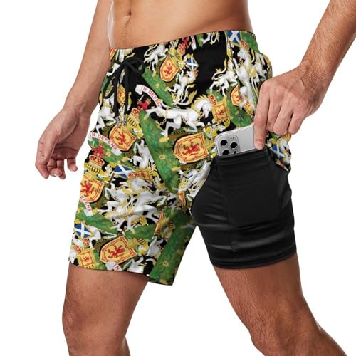 Pantalones cortos de playa Escocia hombre con bolsillos cómodos 2