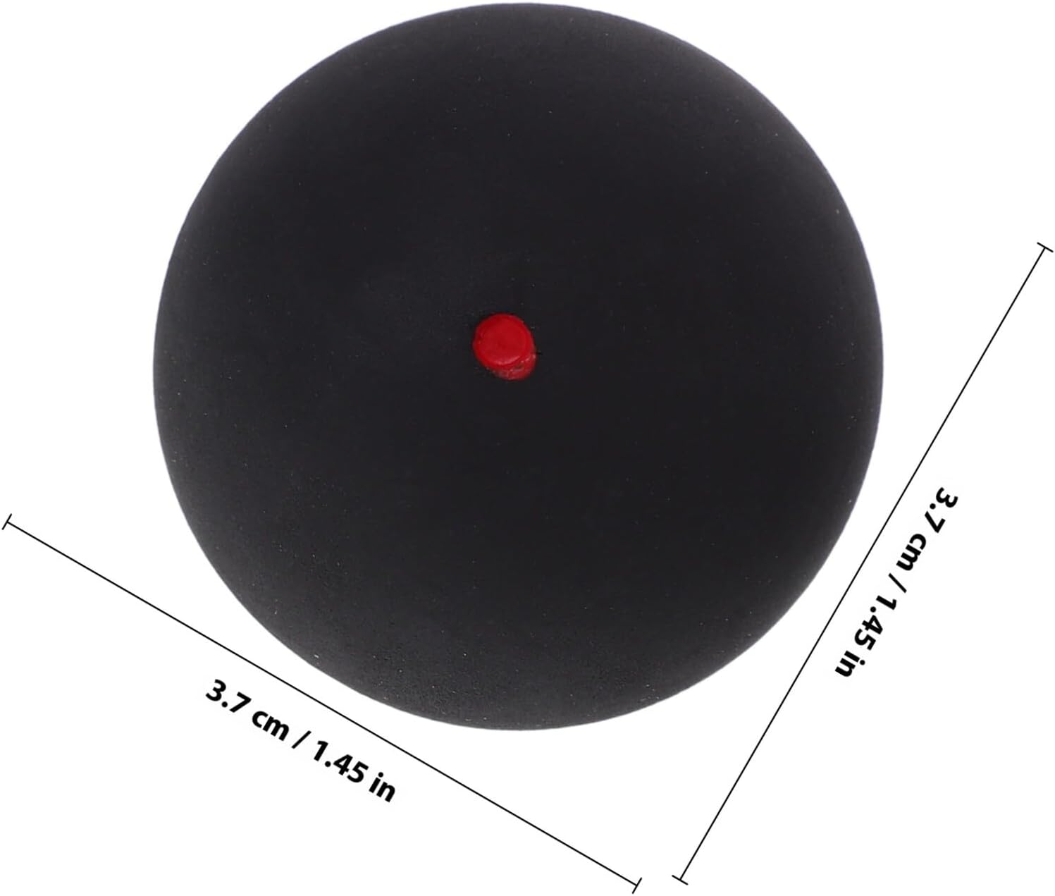 Uonlytech Single Dot Squash Ball 37mm Rubber High Elastic Training Ball Lightweight Racketball for Beginner Competition Indoor Use