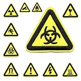 Patches Zum Aufbügeln 12 Stücke Besticktes Stoffetikett Dreieckiges Verkehrszeichen Abzeichen Bekleidungszubehör Englisches Alphabet Patch Stickerei Stoffaufkleber